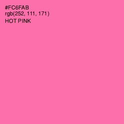 #FC6FAB - Hot Pink Color Image